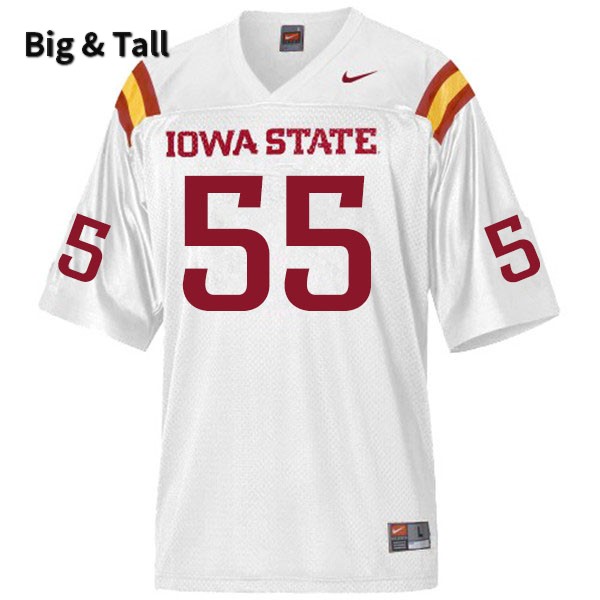 Iowa State Cyclones Men's #55 Darrell Simmons Nike NCAA Authentic White Big & Tall College Stitched Football Jersey IN42Y67HT